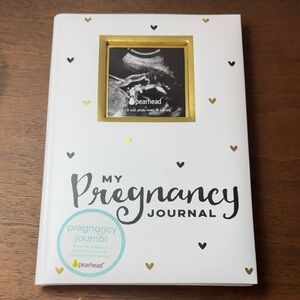 Pearhead White and Gold My Pregnancy Journal